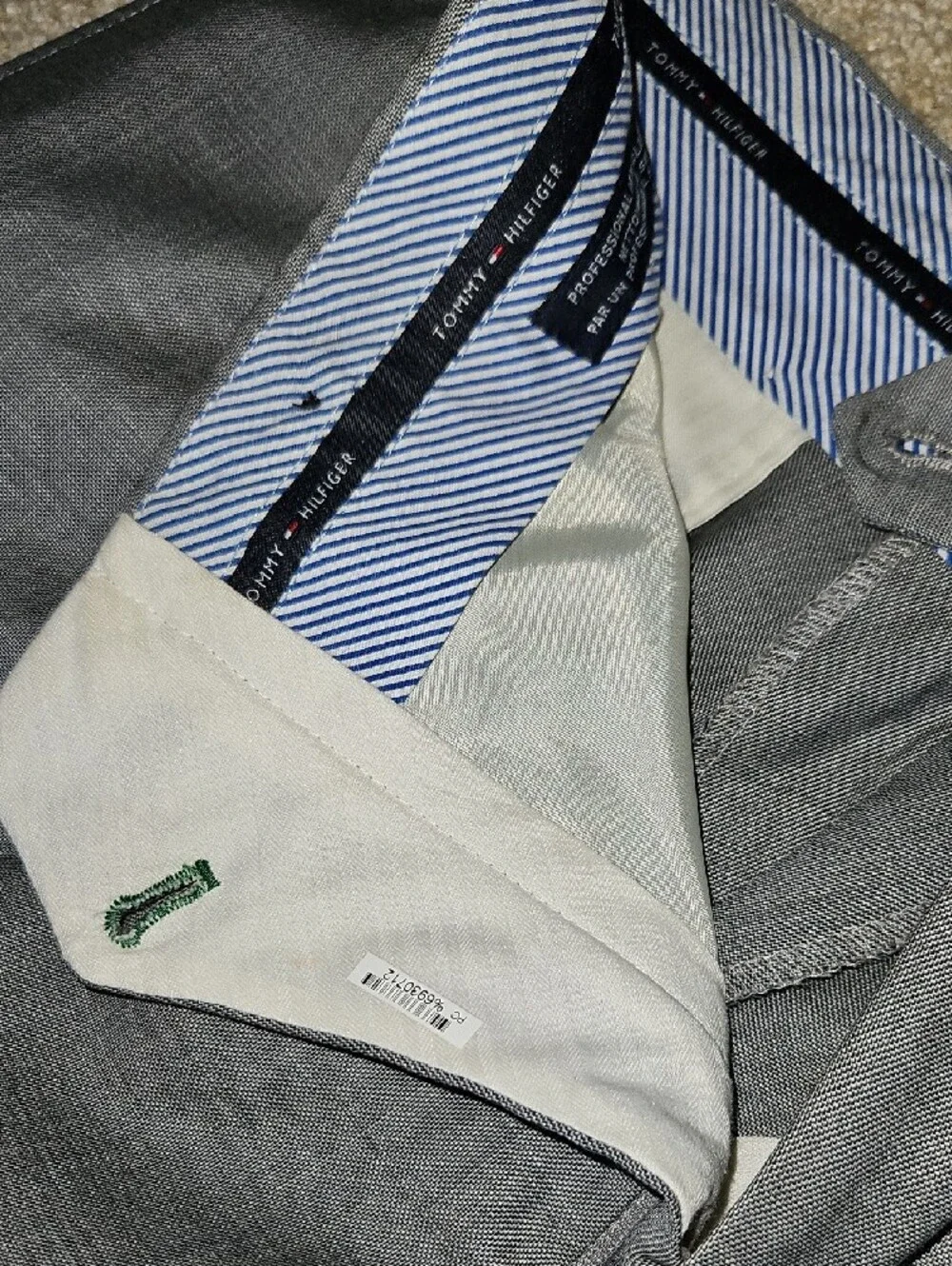 Tommy Hilfiger Size W36xL34 Men's Light Grey Dress Pants